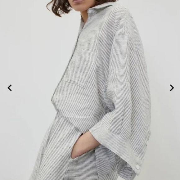 DEIJI STUDIOS The 03 Set in Pinstripe Stonewashed French Linen Size S M - Picture 14 of 16